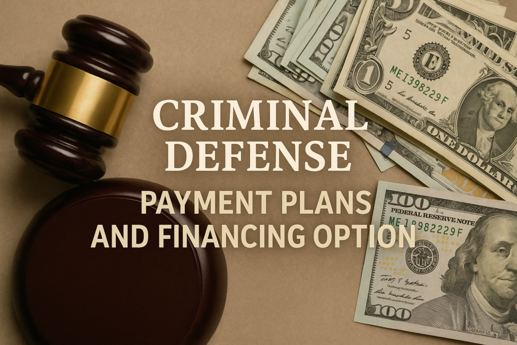 Criminal Defense Financing Options
